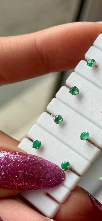 Aretes Esmeraldas 1,5mm