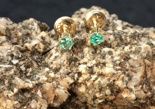 Joyeria de lujo Esmeralda Colombiana en oro 18k 3mm